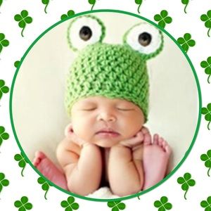 🐸NEW🐸Baby Hand Crocheted Frog Beanie Cap🐸